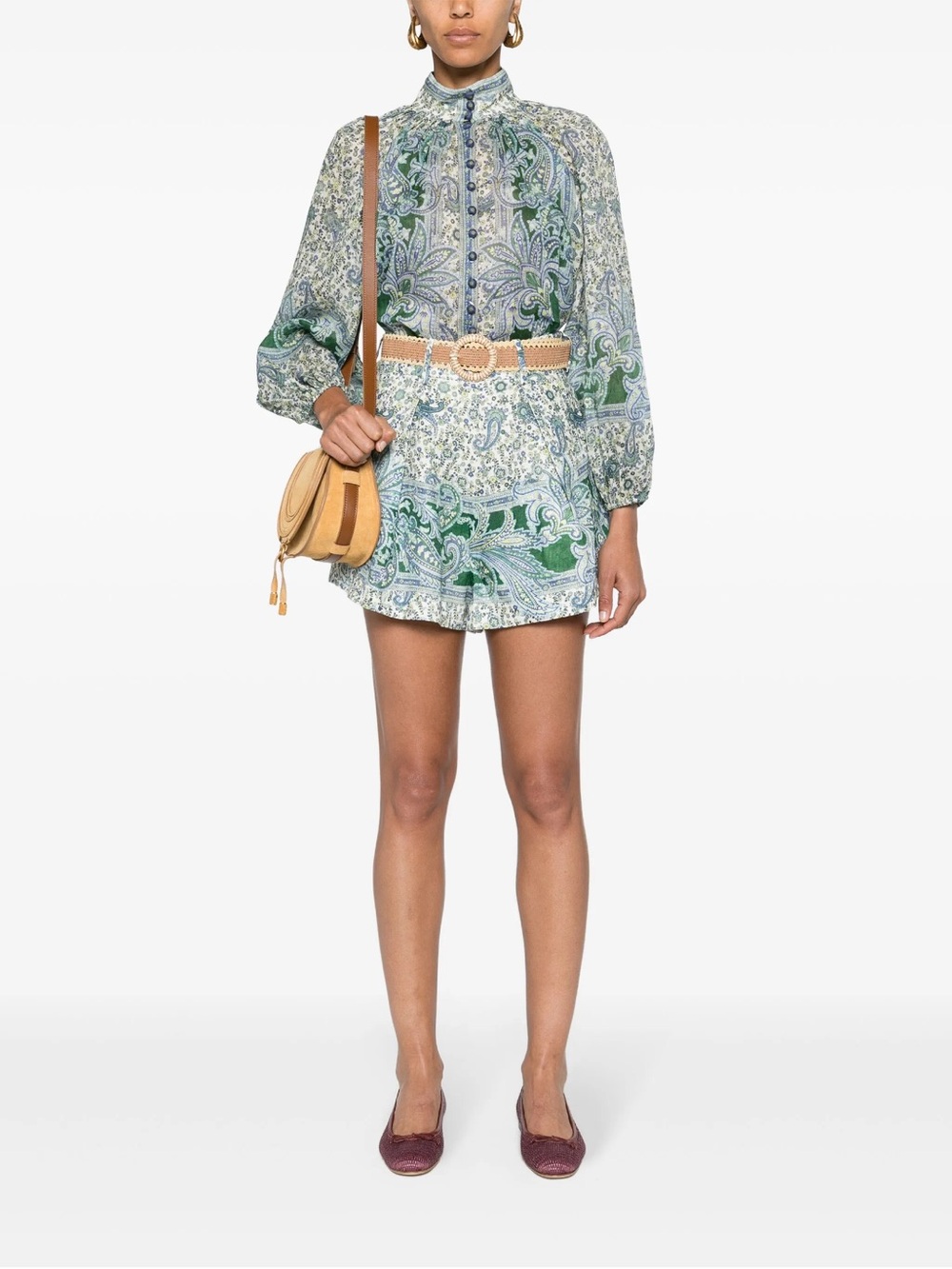 Zimmermann Ottie Blouse + shorts set - Size AU1